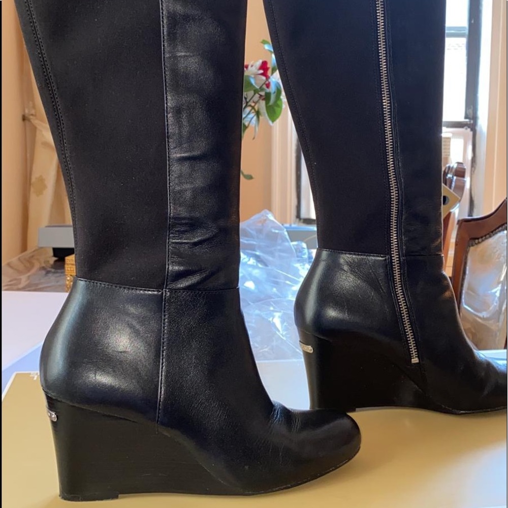 Michael Kors knee bromley wedge boots - Picture 3 of 5